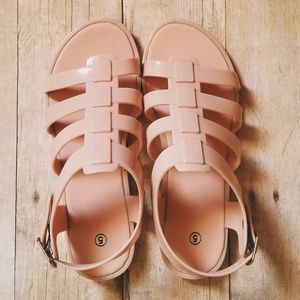 Nude Fisherman Jelly Sandals